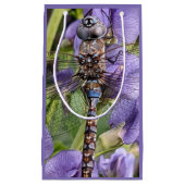 Blauwogige darner libel op bloem klein cadeauzakje (Voorkant)