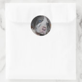 Blauwogige Dogue de Bordeaux Puppy Ronde Sticker (Tas)