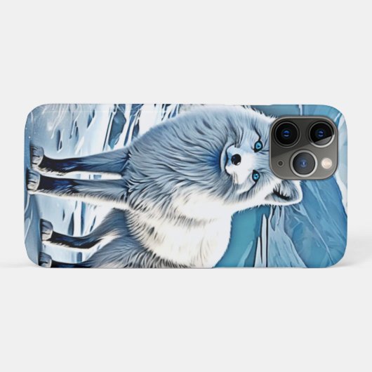 Blauwogige Fox Scene Design Case-Mate iPhone Case (Achterkant (horizontaal))