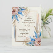 Blauwogige grasbloem kaart (Staand voorkant)