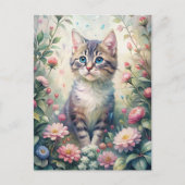 Blauwogige kitten briefkaart (Voorkant)
