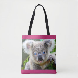 Blauwogige Koala-Canvas tas