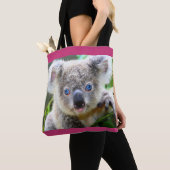 Blauwogige Koala-Canvas tas (Dichtbij)