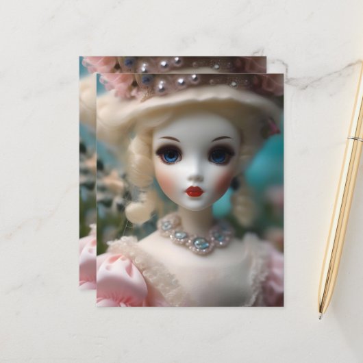 Blauwogige  pop, (Voorkant / Achterkant in situ)