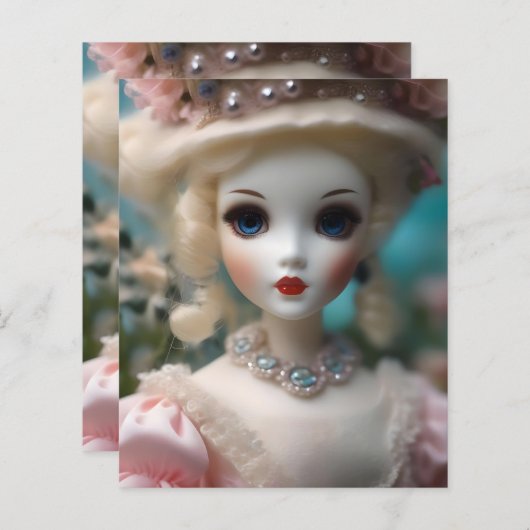 Blauwogige  pop, (Voorkant / Achterkant)