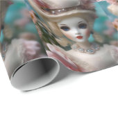 Blauwogige  pop, cadeaupapier (Rol Hoek)