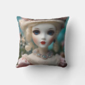 Blauwogige  pop, kussen (Achterkant)