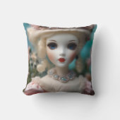 Blauwogige  pop, kussen (Voorkant)