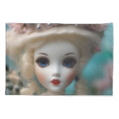 Blauwogige pop, kussensloop (Achterkant)