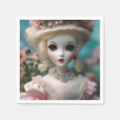 Blauwogige  pop, servet (Voorkant)