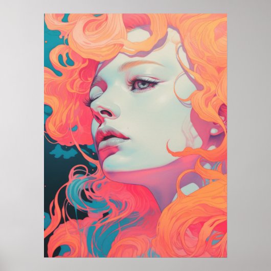 blauwogige rubber poster (Voorkant)