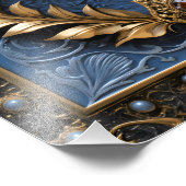 blauwogige tijger foto afdruk (Hoek)