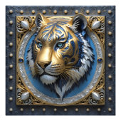 blauwogige tijger foto afdruk (Voorkant)