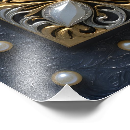 blauwogige tijger foto afdruk (Hoek)