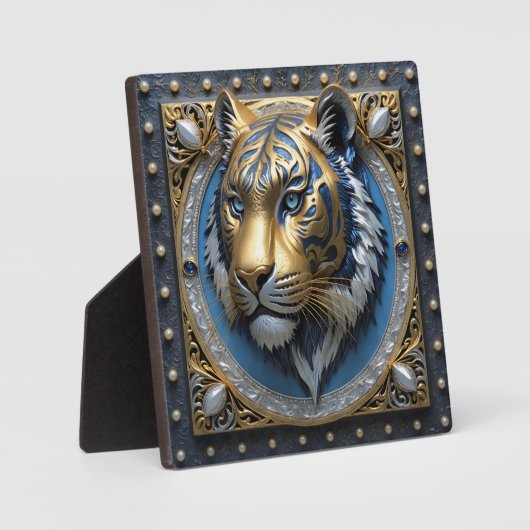 blauwogige tijger fotoplaat (Voorkant)