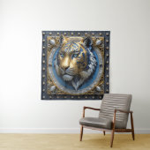 blauwogige tijger wandkleed (In situ)