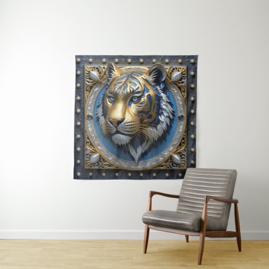 blauwogige tijger wandkleed (In situ)