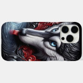 Blauwogige Wolf Reflectie Scene Case-Mate iPhone Case (Achterkant (horizontaal))