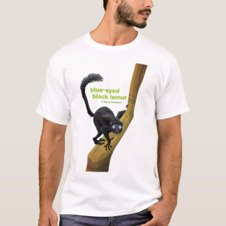 Blauwogige zwarte lemur (Eulemur) T-shirt