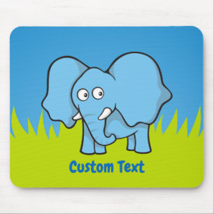 Blauwolifantenmuispad voor cartoon muismat