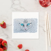 Blauwoog Fluffy Kat Servet (Insitu)