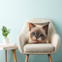 Blauwoog Siamese, Kitten likt zijn poot