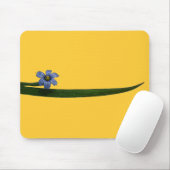 Blauwooggras bloem en blad muismat (Met muis)