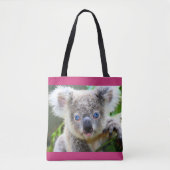 Blauwoogige Koala Tote Bag (Voorkant)