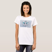 Blauwoogse Fluffy Kat T-shirt (Voorkant volledig)