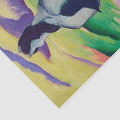 Blauwpaard II (Blaues Pferd II) Kleurrijk landscha Tissuepapier (Detail)