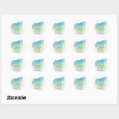 blauwpaard ronde sticker (Vel)