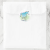 blauwpaard ronde sticker (Tas)