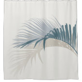Blauwpalmblad met schaduw  douchegordijn (Voorkant)