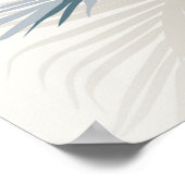 Blauwpalmblad met schaduw poster (Hoek)