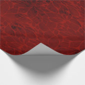 Blauwpapier voor rode Floral Flower Leaf Cadeaupapier (Hoek)