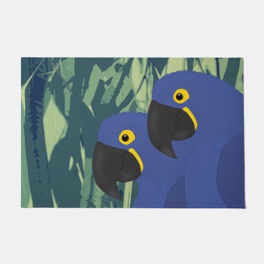 Blauwparrots Doormat Deurmat (Voorkant)
