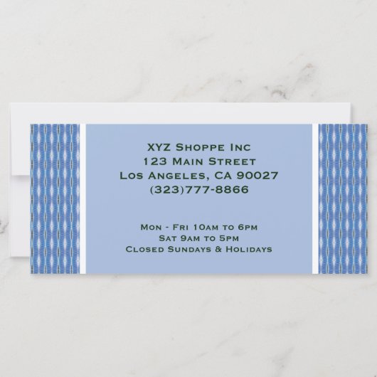 blauwpatroon Cadeaubon (Achterkant)