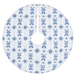 BlauwPatroonroestrok van het Nederlandse Delft Kerstboom Rok
