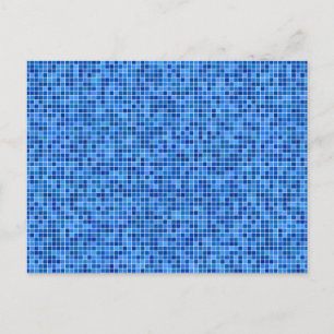 Blauwpixelmozaïek Briefkaart