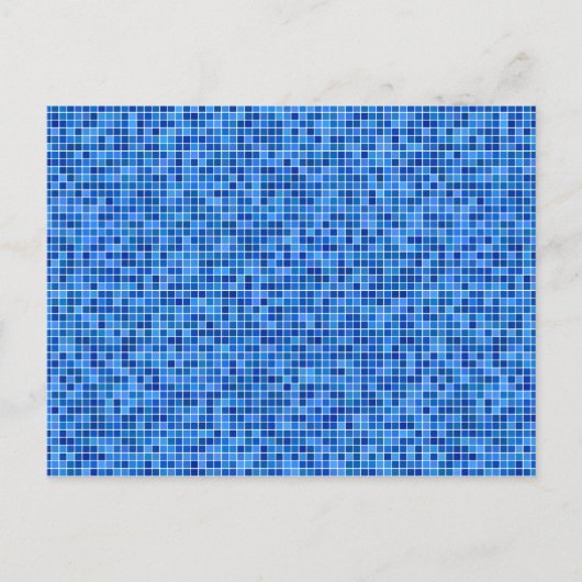 Blauwpixelmozaïek Briefkaart (Voorkant)
