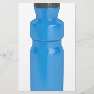 Blauwplastic flesje briefpapier