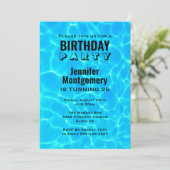 Blauwpoolwaterreflecties op zaterdag kaart (Staand voorkant)