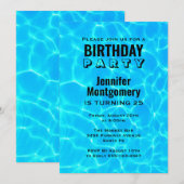 Blauwpoolwaterreflecties op zaterdag kaart (Voorkant / Achterkant)