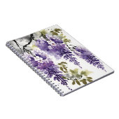 Blauwregen - Waterverf bloemen Notitieboek (Rechterzijde)
