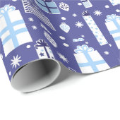 Blauwretroflectoren Cadeaus Hanukkah-pakpapier Cadeaupapier (Rol Hoek)