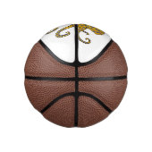 Blauwrode octopus cartoon illustratie basketbal (Rechts)