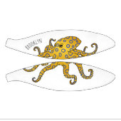 Blauwrode octopus cartoon illustratie basketbal (Panelen)