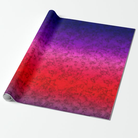 Blauwrode ombre cadeaupapier (Uitgerold)