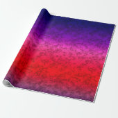 Blauwrode ombre cadeaupapier (Uitgerold)