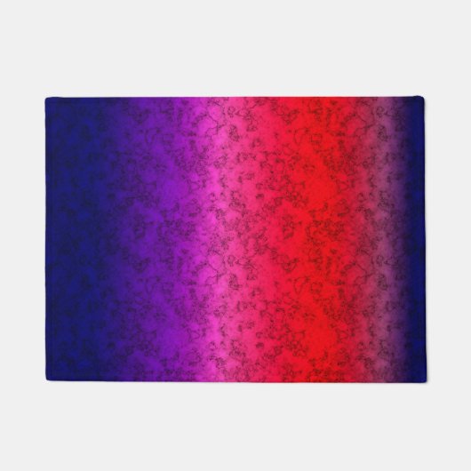 Blauwrode ombre deurmat (Voorkant)